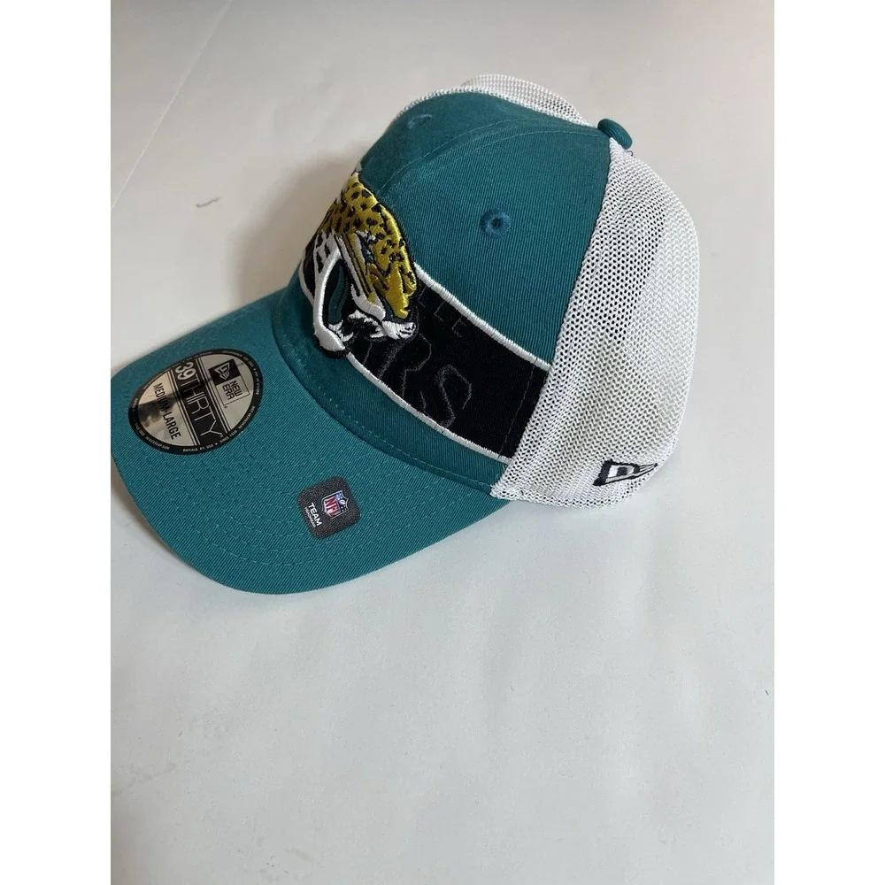 New Era Jacksonville Jaguars Banded Team 39THIRTY Stretch Flex Hat M/L Teal
